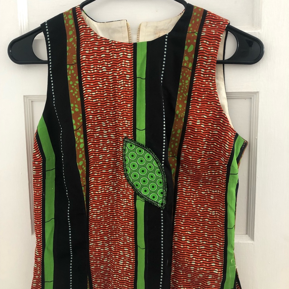 Hand designed back zipper top, bought from designer at market in South Africa